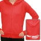 Woman Zip Hoody Red